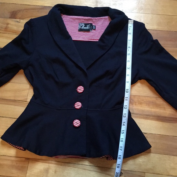 Annie 50 Retro Navy Blazer XS EUC - Picture 6 of 9